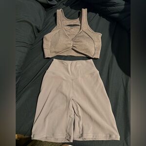 Buff bunny workout set (medium top and small bottoms)